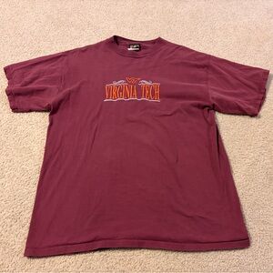 Vintage Virginia Tech Burgundy Short Sleeve Shirt